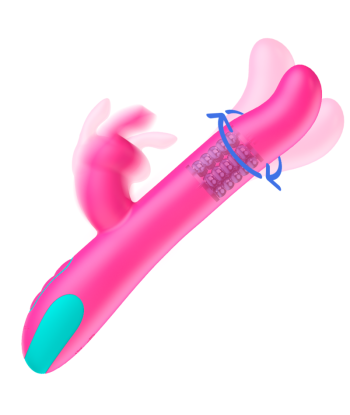 HAPPY LOKY - PLUTO RABBIT VIBRATOR and ROTATOR COMPATIBLE CON WATCHME WIRELESS TECHNOLOGY