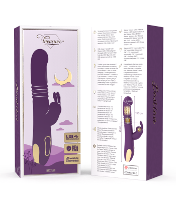 TREASURE - BASTIAN RABBIT UP and DOWN, ROTATOR and VIBRATOR COMPATIBLE CON WATCHME WIRELESS TECHNOLOGY