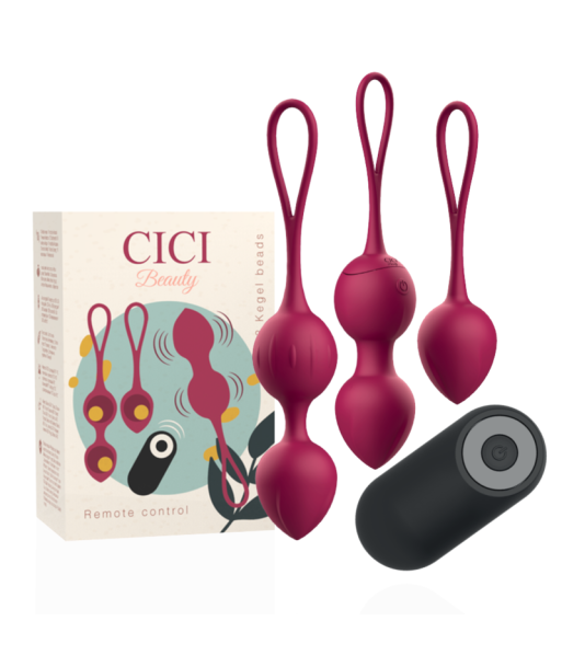 CICI BEAUTY - PREMIUM SILICONE 3 VIBRATING KEGEL BEADS REMOTE CONTROL CICI BEAUTY - PREMIUM SILICONE 3 VIBRATING KEGEL BEADS REMOTE CONTROL