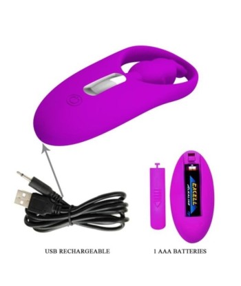 PRETTY LOVE - WILD RABBIT ESTIMULADOR PARA BRAGUITA CON CONTROL REMOTO LILA