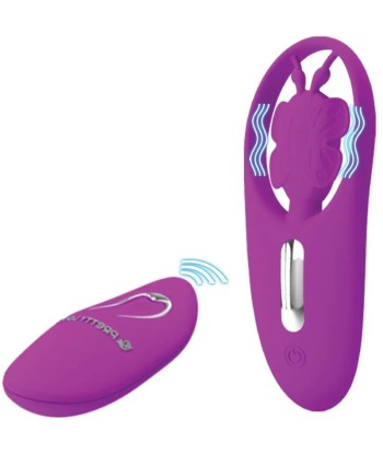 PRETTY LOVE - DANCING BUTTERFLY ESTIMULADOR PARA BRAGUITA CON CONTROL REMOTO LILA