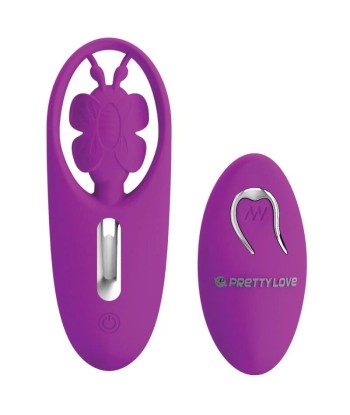 PRETTY LOVE - DANCING BUTTERFLY ESTIMULADOR PARA BRAGUITA CON CONTROL REMOTO LILA