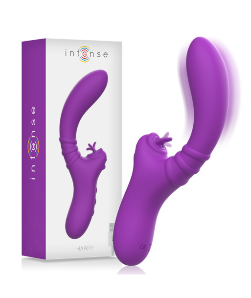 INTENSE - HARRY VIBRADOR FLEXIBLE CON LENGUA MORADO INTENSE - HARRY VIBRADOR FLEXIBLE CON LENGUA MORADO