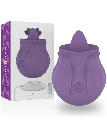 INTENSE - VIOLET ESTIMULADOR LENGUA BASE MAGNÉTICA