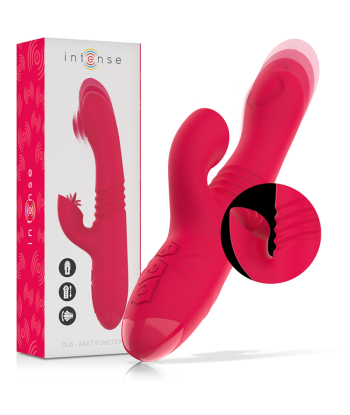 INTENSE - DUA VIBRADOR MULTIFUNCIÓN RECARGABLE UP and DOWN CON LENGUA ROJO