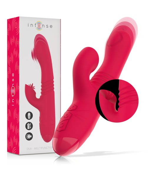 INTENSE - DUA VIBRADOR MULTIFUNCIÓN RECARGABLE UP and DOWN CON LENGUA ROJO