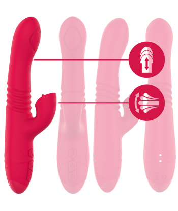 INTENSE - DUA VIBRADOR MULTIFUNCIÓN RECARGABLE UP and DOWN CON LENGUA ROJO