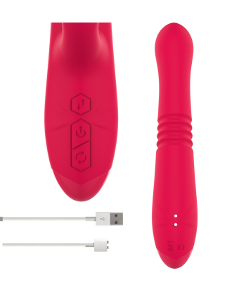 INTENSE - DUA VIBRADOR MULTIFUNCIÓN RECARGABLE UP and DOWN CON LENGUA ROJO