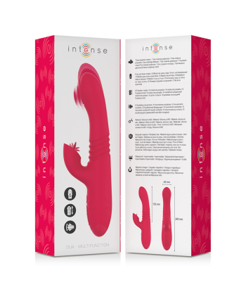 INTENSE - DUA VIBRADOR MULTIFUNCIÓN RECARGABLE UP and DOWN CON LENGUA ROJO