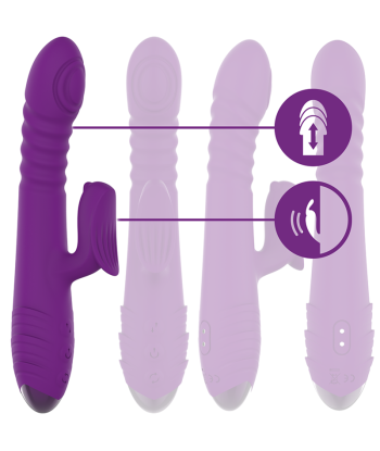 INTENSE - IGGY VIBRADOR MULTIFUNCIÓN RECARGABLE UP and DOWN CON ESTIMULADOR DE CLITORIS MORADO