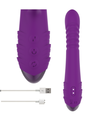 INTENSE - IGGY VIBRADOR MULTIFUNCIÓN RECARGABLE UP and DOWN CON ESTIMULADOR DE CLITORIS MORADO