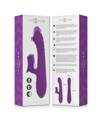 INTENSE - IGGY VIBRADOR MULTIFUNCIÓN RECARGABLE UP and DOWN CON ESTIMULADOR DE CLITORIS MORADO