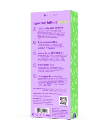 B SWISH - BGEE HEAT INFINITE DELUXE VIBRADOR RECARGABLE SILICONA LAVANDA