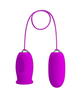 PRETTY LOVE - DAISY HUEVO DUAL VIBRADOR RECARGABLE MORADO