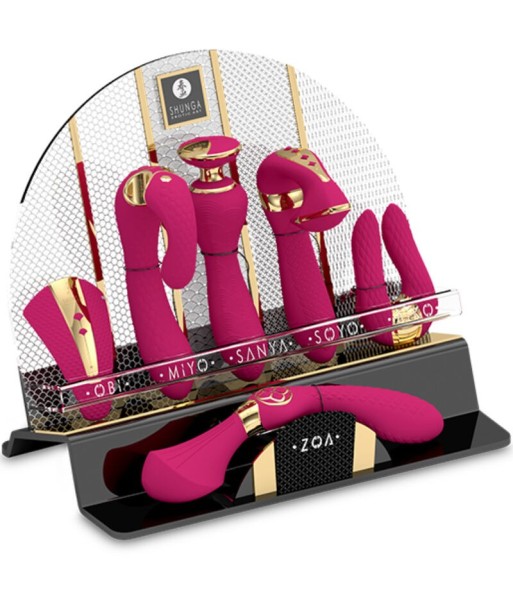 SHUNGA - EXPOSITOR 6 MASAJEADORES INTIMOS FUCSIA