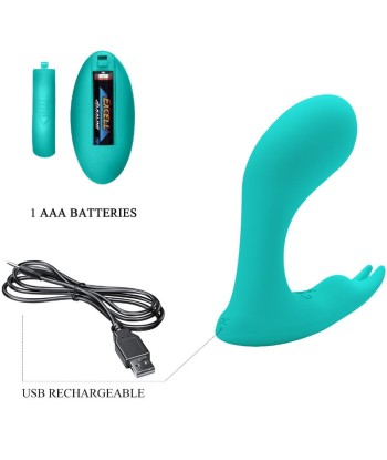 PRETTY LOVE - IDABELLE VIBRATION and PULSATION CONTROL REMOTO AZUL
