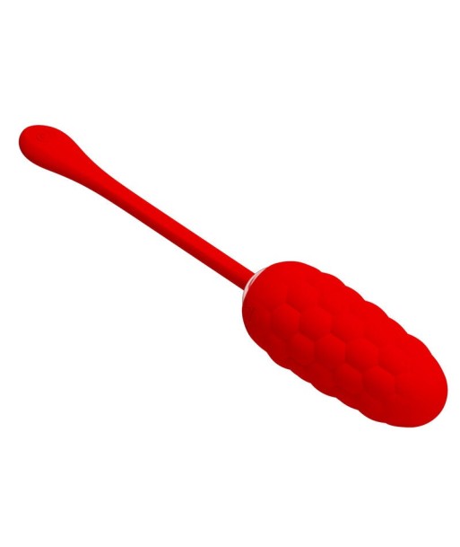 PRETTY LOVE - HUEVO VIBRADOR CON TEXTURA MARINA RECARGABLE ROJO PRETTY LOVE - HUEVO VIBRADOR CON TEXTURA MARINA RECARGABLE ROJO