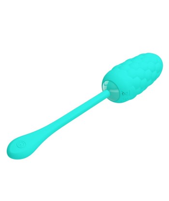 PRETTY LOVE - HUEVO VIBRADOR CON TEXTURA MARINA RECARGABLE VERDE AGUA
