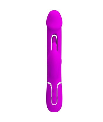 PRETTY LOVE - KAMPAS VIBRADOR RABBIT 3 EN 1 MULTIFUNCIÓN CON LENGUA FUCSIA