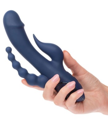 CALEXOTICS - VIBRADOR TRIPLE ORGASM AZUL