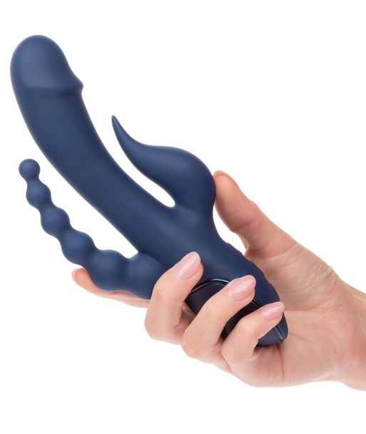 CALEXOTICS - VIBRADOR TRIPLE ORGASM AZUL