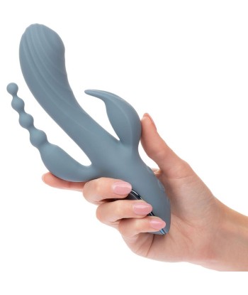 CALEXOTICS - VIBRADOR TRIPLE ÉXTASIS GRIS
