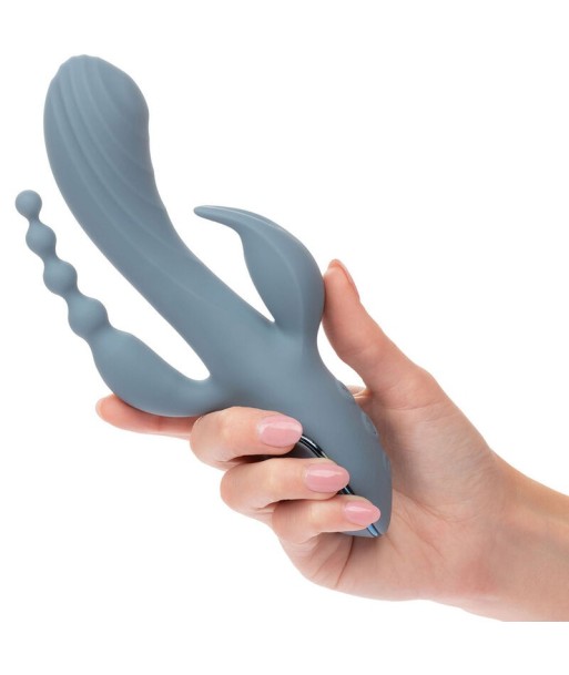 CALEXOTICS - VIBRADOR TRIPLE ÉXTASIS GRIS