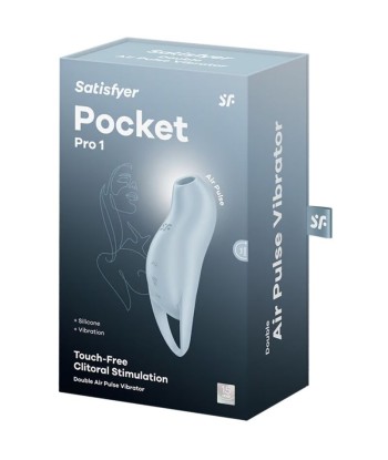 SATISFYER - POCKET PRO 1 ESTIMULADOR CLÍTORIS AZUL CLARO