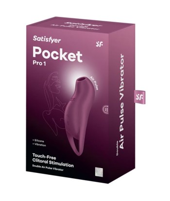 SATISFYER - POCKET PRO 1 ESTIMULADOR CLÍTORIS GRANATE