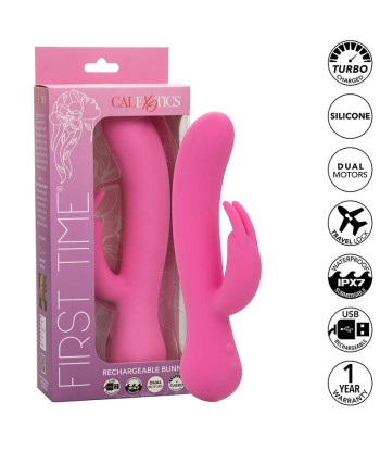 CALEXOTICS - FIRST TIME VIBRADOR RABBIT RECARGABLE ROSA