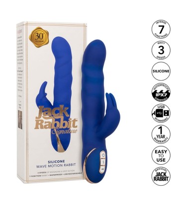 CALEXOTICS - JACK VIBRADOR RABBIT MOVIMIENTO DE ONDAS AZUL