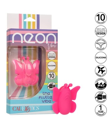 CALEXOTICS - NEON VIBES THE FLUTTER VIBE ESTIMULADOR 10 VIBRACIONES ROSA