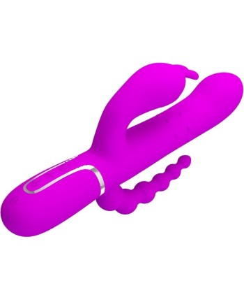 PRETTY LOVE - CAMMY TRIPLE VIBRADOR MULTIFUNCIÓN 4 EN 1 ROSA