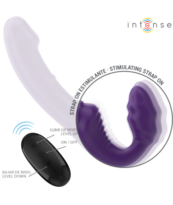 INTENSE - JILL VIBRADOR DOBLE 20 CM VIOLETA CONTROL REMOTO