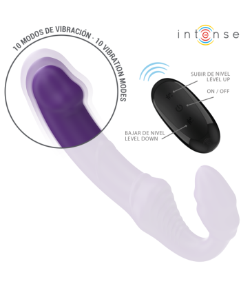 INTENSE - JILL VIBRADOR DOBLE 20 CM VIOLETA CONTROL REMOTO