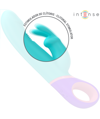 INTENSE - MÓNICA VIBRADOR RABBIT CON ESTIMULADOR ROTATORIO DEL PUNTO G AZUL