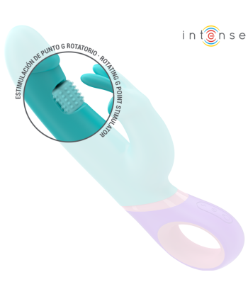INTENSE - MÓNICA VIBRADOR RABBIT CON ESTIMULADOR ROTATORIO DEL PUNTO G AZUL