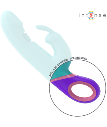 INTENSE - MÓNICA VIBRADOR RABBIT CON ESTIMULADOR ROTATORIO DEL PUNTO G AZUL