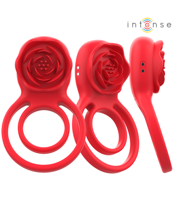 INTENSE - GAIL ROSA ESTIMULADORA 10 VIBRACIONES ROJO CONTROL REMOTO