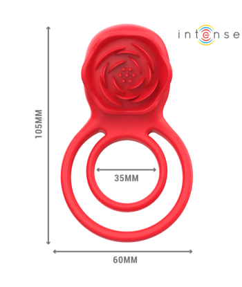 INTENSE - GAIL ROSA ESTIMULADORA 10 VIBRACIONES ROJO CONTROL REMOTO