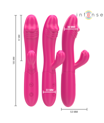INTENSE - IVY VIBRADOR FLEXIBLE 10 VIBRACIONES CON LENGUA ESTIMULADORA ROSA
