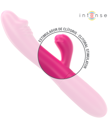 INTENSE - IVY VIBRADOR FLEXIBLE 10 VIBRACIONES CON LENGUA ESTIMULADORA ROSA