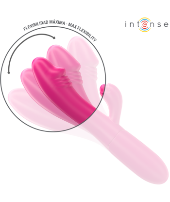 INTENSE - IVY VIBRADOR FLEXIBLE 10 VIBRACIONES CON LENGUA ESTIMULADORA ROSA
