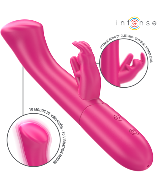 INTENSE - JULIETA VIBRADOR RABBIT 18,6 CM 10 VIBRACIONES ROSA