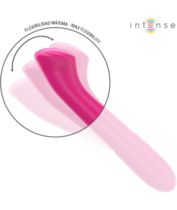 INTENSE - PATY VIBRADOR 19 CM FLEXIBLE 10 VIBRACIONES MODELO 2 ROSA