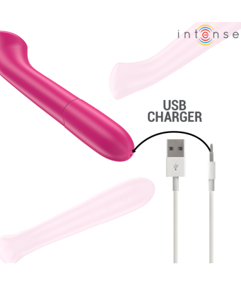 INTENSE - PATY VIBRADOR 19 CM FLEXIBLE 10 VIBRACIONES MODELO 2 ROSA