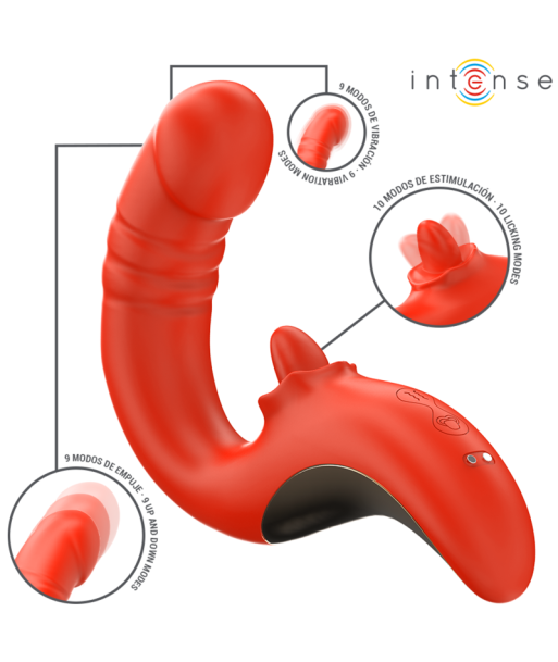 INTENSE - PAULINA VIBRADOR and ESTIMULADOR EN FORMA DE U ROJO INTENSE - PAULINA VIBRADOR and ESTIMULADOR EN FORMA DE U ROJO