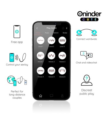 ONINDER CUTE - LOVE PLEASURE HUEVO VIBRO-GEMAS ROTADORAS SILICONA - APP MUNDIAL GRATUITA