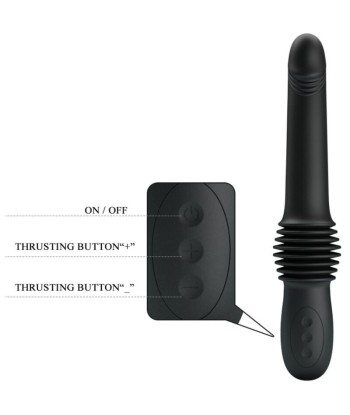 PRETTY LOVE - PAZUZU VIBRADOR 3 MODOS DE EMPUJE NEGRO
