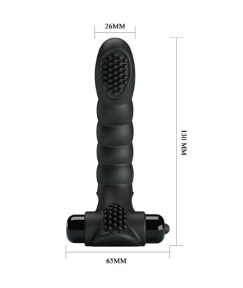PRETTY LOVE - ALEXANDER VIBRADOR DE DEDO 10 VIBRACIONES NEGRO